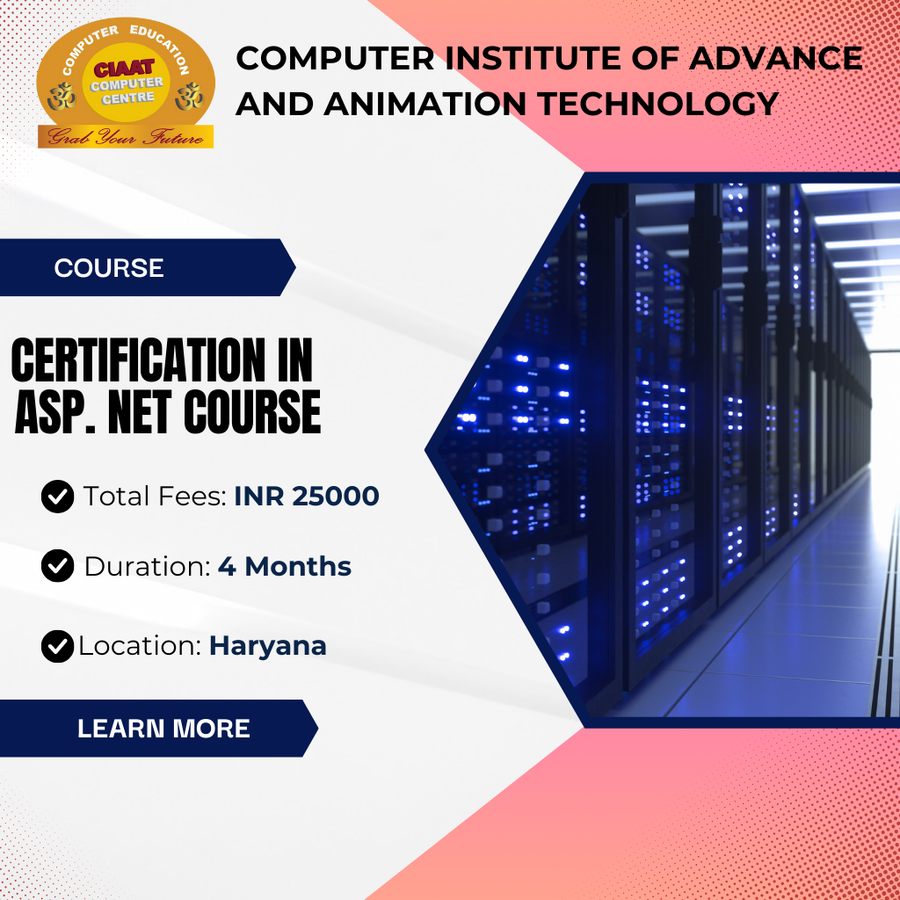 Certification in ASP. NET Course at Computer Institute of Advance & Animation Tech , Haryana - Other